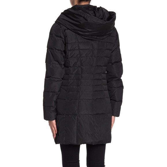 $400 COLE HAAN Zip Front Down Jacket PARKA PUFFER WINTER COAT BLACK XL - Picture 2 of 8